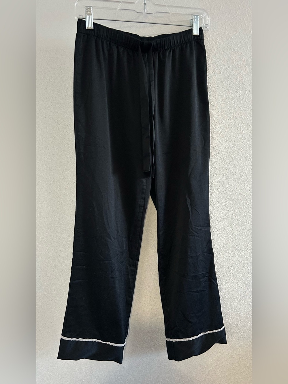 Victoria's Secret Black Lounge Joggers with White Trim